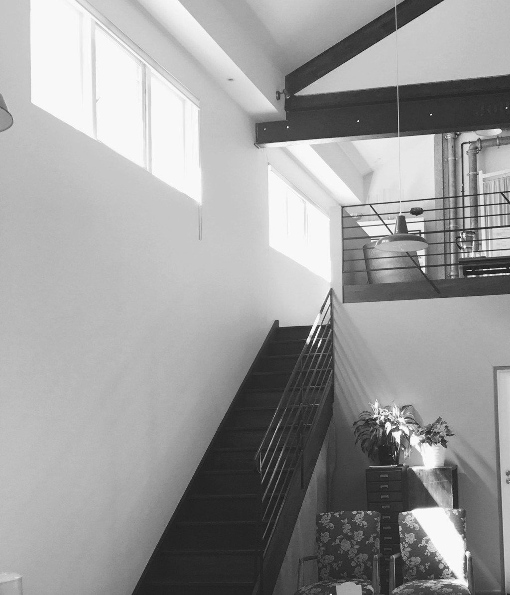 Stairway to wellbeing at Brunswick Holistic Health in Melbourne, Australia.